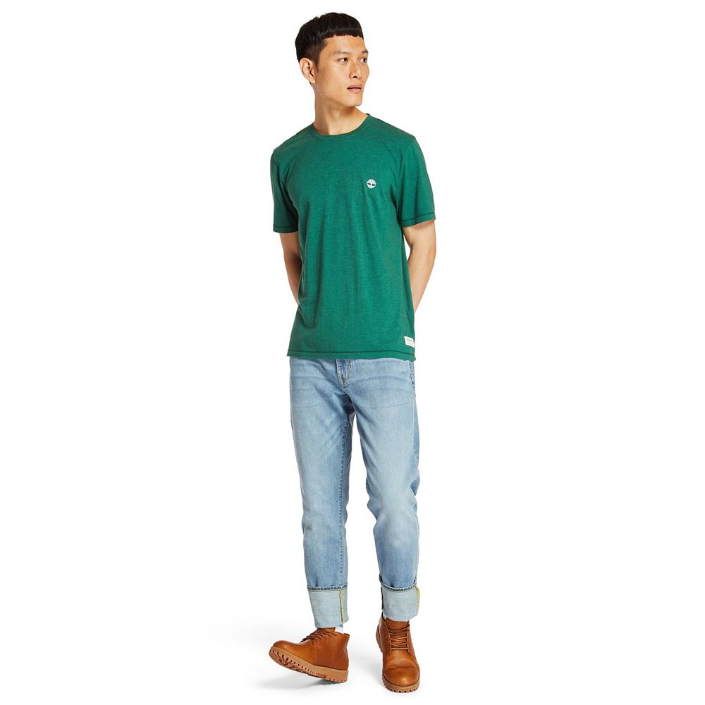 Camisetas Timberland Hombre Mohawk River Jersey Verde - Chile CUJ-163524